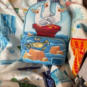 Loungefly Pixar Finding Nemo talking seagulls mini back pack